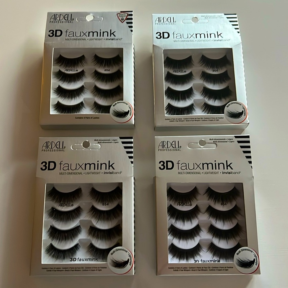 ARDELL PROFESSIONAL 3D Fauxmink 4 Pairs Eyelashes 4 packages (16 total!!)
